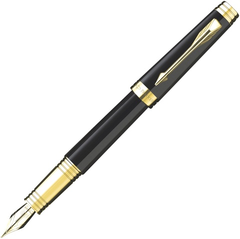 Ручка перьевая Parker Premier Laque F560, Deep Black GT, F (S0887810)