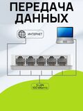 Коммутатор D-Link DES-1005C/B1A 5-портов RJ45 10/100M mini Desktop Switch 5-ports