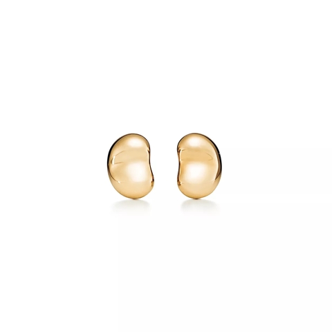 Серьги из жёлтого золота 18k, Tiffany 💠 Bean 9mm. Единственные в наличии
