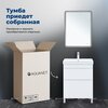 Aquanet 348178 Тумба с раковиной Слим 60 напольная 2 ящ. цв.белый сатин (348178)