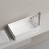 Ceramica Nova Элемент (Element) CN5050 Раковина накладная со смещенным сливом, 485x304x135 белый