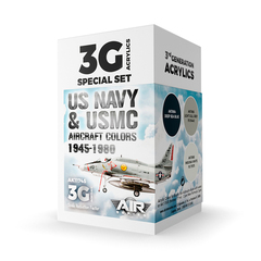 Набор красок AK interactive US Navy & USMC Aircraft Colors 1945-1980 Set 3G, 3 краски
