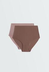 OYSHO Набор из двух трусов mid rise из смесового хлопка, светло-розовый
