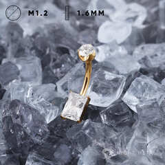 Банан Rectangle Crystal PVD Yellow