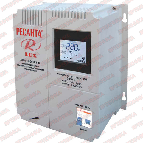 Стабилизатор АСН-3 000Н/1-Ц Lux Ресанта в интернет-магазине ЯрТехника