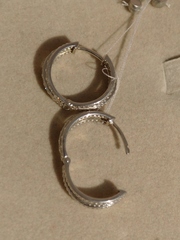 Конго 2,2 см. двусторонние (серьги из серебра)