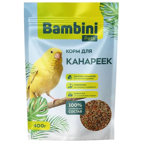 Корм Bambini Pets для канареек, 400 г
