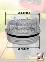 Пробка заливная (крышка) UNITED PARTS d74мм, М74х3мм для садовых насосов и насосных станций 1100/1300 Вт (90-1332)