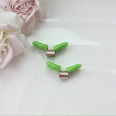 Пружина-стоппер 22 мм (Bead Stopper), цвет зелёный, 2 штуки, И049