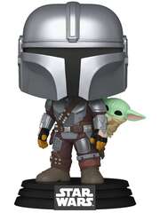 Funko POP! Bobble Star Wars M & G: Mandalorian w/Grogu (On Back) (818)