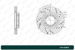 Диск тормозной перфорированный вентилируемый G-brake GFR-02814L левый