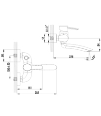 Смеситель для ванны с поворотным изливом LEMARK ANTLANTISS – LM3214C