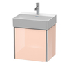 Duravit XSquare XS4060L1010 База под раковину 434х340х397 мм, 1 дверца левая, , цвет Абрик. жемчуг глянцевый (для раковины 073245)
