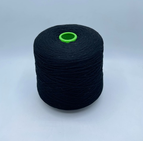 Бобинная пряжа (пр.Италия),art-Lambswool 2/17 850м/100гр, 100% Ягненок, цвет-Черный(1/807). арт-33097