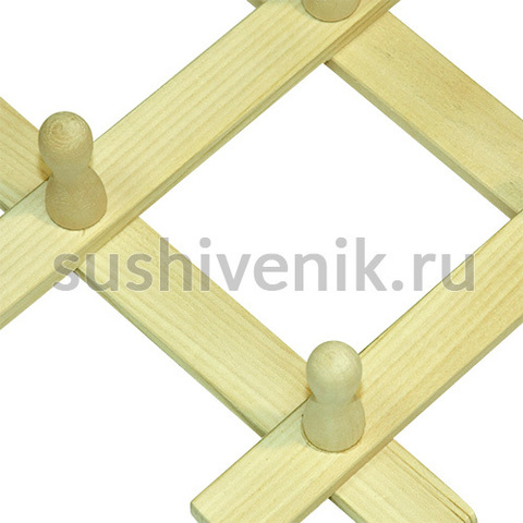 Вешалка-гармошка с 8 крючками из липы - 7