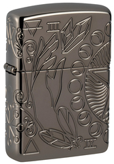 Фото Зажигалка ZIPPO Armor® Wicca Design с покрытием Black Ice®, черная