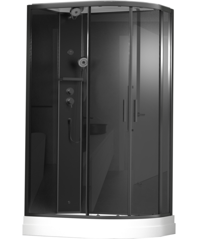 Timo Premium ILMA902LB Душевая кабина 120x80, цвет: чёрный