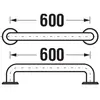 Jika 3.8972.1.003.000.1 UNIVERSUM универсальный поручень 600, нержавеющая сталь