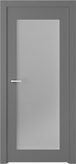 Дверь Кремона 1 / Цвет Эмаль графит / Мателюкс белый каленый / Двери Belwooddoors