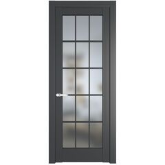 Межкомнатная дверь эмаль Profil Doors 4.1.2 (р.15) PD графит остеклённая