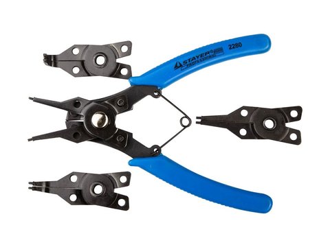 STAYER 4-in-1, 4 насадки, съемник стопорных колец (2280)