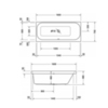 Duravit Happy D.2 700309000000000 Ванна акриловая 1600х700 мм, прямоугольная .встраиваемая версия , с наклоном для спины справа, цвет белый