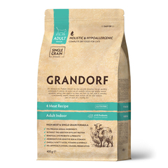 Grandorf Cat Indoor сухой корм для кошек (4 мяса с пробиотиками) 400г