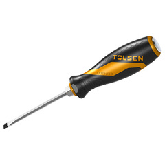 TOLSEN (TT20114) Отвертка шлицевая "GRIPro", Slotted 6,5 мм, 100 мм, силовая
