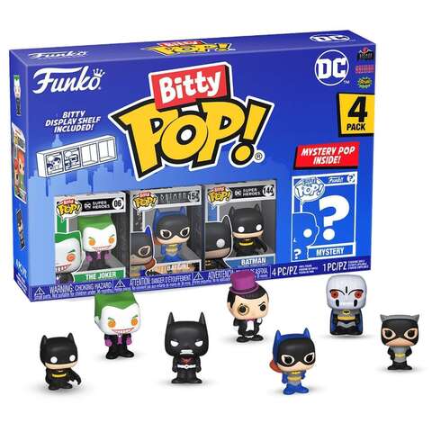 Funko Bitty POP! DC Comics S2 Joker+Batgirl+Batman+Mystery (1 of 4) 4PK (Б/У)