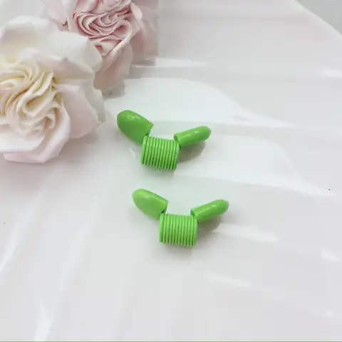Пружина-стоппер с 30 мм (Bead Stopper), цвет зелёный, 2 штуки, И012