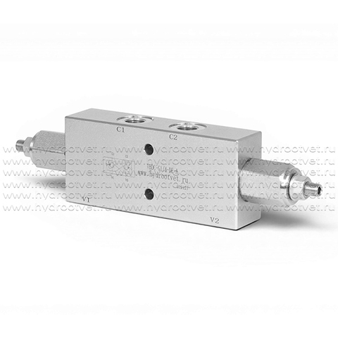 Фото VBCD-G1/4-DE-A - Подпорно-тормозной сдвоенный клапан трубный G1/4