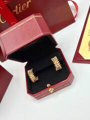 Серьги Конго CARTIER CLASH два ряда двигающихся шипов VGOLD без вставок