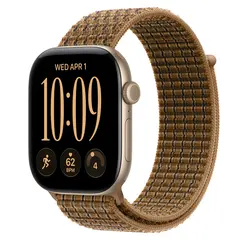 Умные часы Apple Watch Series 12 GPS, 46mm, Light Gold Aluminum Case with Light Umber Plaid Sport Loop