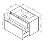 Am.Pm M50AFHX1003EGM Inspire V2.0. База под раковину. подвесная. 100 см. 3 ящика. push-to-open. элегантный