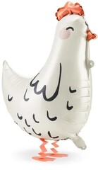 Шар К Ходячая фигура, Курица, Белый, 23''/58 см, 1 шт.