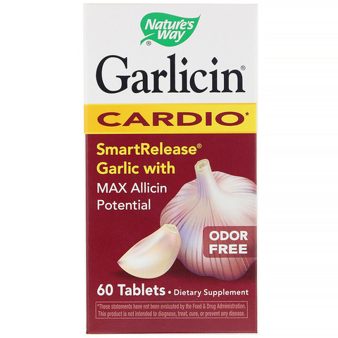 Nature's Way, Garlicin Cardio, без запаха, 60 таблеток