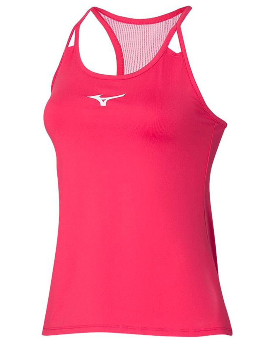 Mizuno Printed Tank беговая майка женская розовая