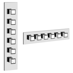 Gessi 43109#031 Внутренняя часть встраиваемого термостатического смесителя с 5ю независимыми выходами фото