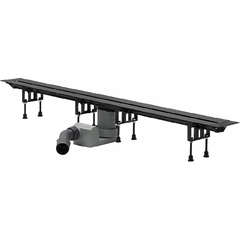 Viega Advantix Vario 704360 Set душевой лоток 300-1200мм (пластик),высота 95–165мм, с дизайн-вставкой, заглуш, опорами, сифоном, глянц. хром, модель 4965.21 фото