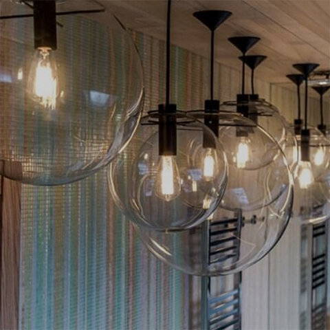 Светильник стекло Ball Ceiling черный диаметр 30см.