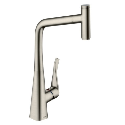 Hansgrohe 73803800 Смеситель для кухни с выдвижным изливом и лейкой