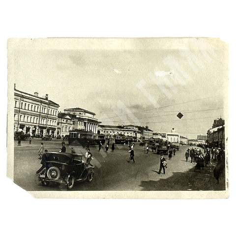 Открытка «Колхозная площадь (Б. Сухаревская Площадь)». 1930-е гг.