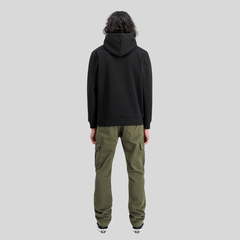Толстовка Alpha Industries Basic Big Logo Hoodie Black (Черная)