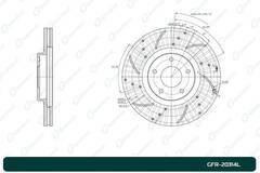 Диск тормозной перфорированный вентилируемый G-brake GFR-20314L левый