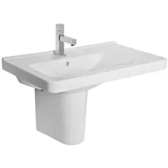 Jika 8.1242.2.000.104.1 CUBITO раковина асимметричная правая 750x450, 1 отверстие под смеситель в центре, белый фото