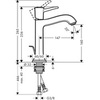 Hansgrohe Metropol 31302090 Смеситель для раковины однорычажный с донным клапаном