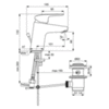 Ideal Standard Ceraflex B1707AA Смеситель для раковины однорычажный с донным клапаном