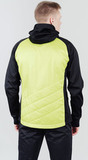 Премиальный костюм для лыж и зимнего бега Nordski Hybrid Hood Black/Lime