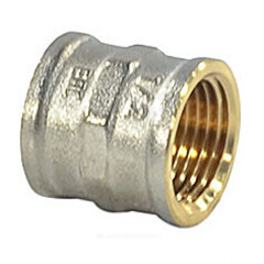 Муфта латунь никель Ду 40 (1 1/2") ВР 9018 ГОСТ 32585-2013 Aquasfera 9018-05