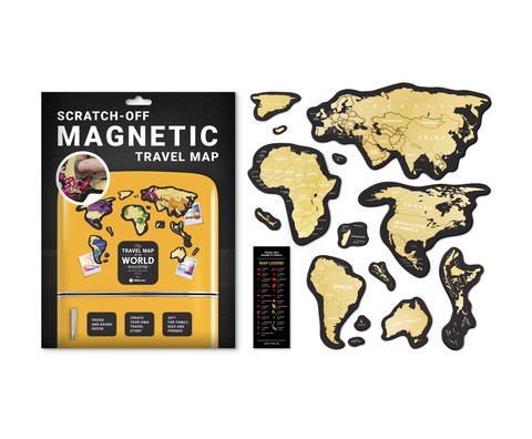 Магнитная карта мира Travel Map MAGNETIC World со скретч слоем 1DEA.ME